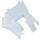 LID SIDE COVER FOR SCOOT MBK 50 NITRO 1997>2012/YAMAHA 50 AEROX 1997>2012 GLOSS WHITE- SELECTION P2R