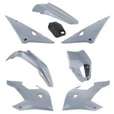 CARROSSERIE/CARENAGE 50 A BOITE ADAPTABLE RIEJU 50 MRT 2022>, MRT ENDURO 2022>, MRT PRO 2022>, MRT SM 2022> GRIS NARDO (KIT 8 PIECES) -P2R
