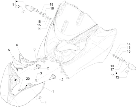 Eclairages avant - Clignotants