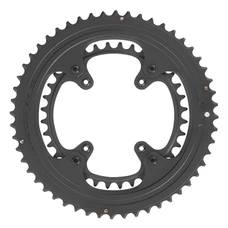 JEU DE PLATEAU ROUTE 4BRA D.121/128 CAMPAGNOLO SUPER RECORD 13 50/34DTS NOIR ALU 7075 13V. (VENDU PAR 2)