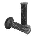 REVETEMENT POIGNEE DOMINO MOTO OFF ROAD D100 NOIR CLOSED END AVEC LOCK ON 116-125mm DOUBLE CABLES (LIVREE AVEC 4 BAGUES) (PAIRE)