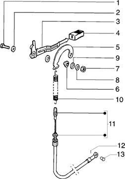 Transmission commande m.a. guidon