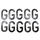 LETTER FOR LICENSE PLATE TIFLEX ALUMINIUM MOTORBIKE/SCOOTER 45mm G (SOLD PER 10)