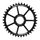 CHAINRING FOR MTB- "DIRECT MOUNT" 38 teeth TA ONE SH52 MATT BLACK ALUMINIUM- SHIMANO XTR M9100 / XT M8100 / SLX M7100/M900 - 10/11/12 Speed