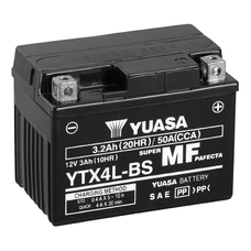 BATTERY 12V  3 Ah YTX4L-BS YUASA MAINTENANCE FREE DELIVERED WITH ACID PACK (Lg114xL71xH86)