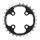 PLATEAU VTT 4BRA D.64 TA CHINOOK 28DTS INTERIEUR TRIPLE NOIR ALU POUR SHIMANO / SRAM / FSA 9V.