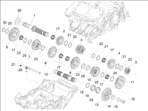 Boîte de vitesses - engrenages