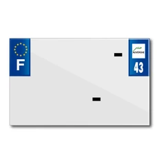 BANDE PLAQUE MOTO 210x130 POUR PVC VIERGE DEP. 43/EURO (VENDU A L'UNITE)