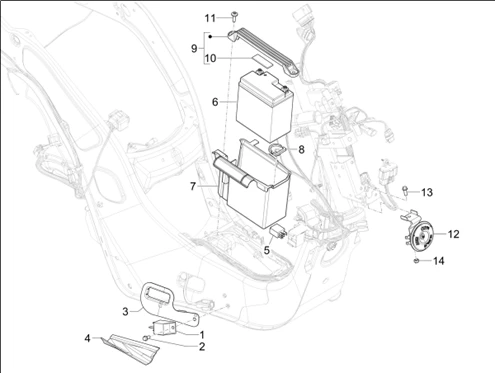 Relais - Batterie - Avertisseur sonore