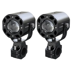 FEU/ECLAIRAGE ADDITIONNEL UNIVERSEL ECOBENE KD168 LED ORIENTABLE 12V 50W ALU CNC NOIR (TELECOMMANDE SANS FIL INCLUSE) (PAIRE)