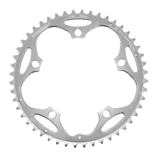 CHANRING FOR ROAD BIKE-5 arms- 48T. Ø130 -OUTER- SILVER -ALUMINIUM- 7075 STRONGLIGHT 9/10 Speed (SHIMANO TYPE)