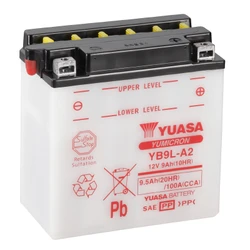BATTERY 12V  9 Ah YB9L-A2 YUASA YUMICRON WITH MAINTENANCE (Lg135xWd75xH139)