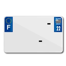 LICENSE PLATE FOR MOTORBIKE TIFLEX ALU PRE DRILLED 210x130 DEP. 22 BLANK (SOLD PER 10)
