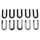 LETTER FOR LICENSE PLATE TIFLEX ALUMINIUM 45mm U (SOLD PER 10)