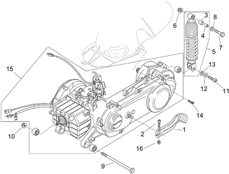 Moteur - Suspension arriere