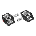 PEDALE GRAVEL / VTT PLATE NEWTON AUTOMATIQUE OU STANDARD ALU CNC NOIR 102 x 73 mm ROULEMENT DU (COMPATIBLE SHIMANO SPD) (PAIRE)
