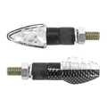 TURN SIGNAL (UNIVERSAL) REPLAY MICRO "ARROW" TRANSPARENT/CARBON 8 LEDS ORANGE -CEE APPROVED- (PAIR) (L 55mm / H 20mm / Wd 23mm)