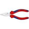 PINCE UNIVERSELLE PRO KNIPEX DEMI RONDE 145mm CHROME AVEC POIGNEE CONFORT ROUGE/BLEU (03 05 180) -MADE IN GERMANY