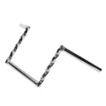 GUIDON CYCLO Z BARRE TORSADE ADAPTABLE PEUGEOT 103/MBK 51 ACIER CHROME HAUTEUR 200mm -SELECTION P2R