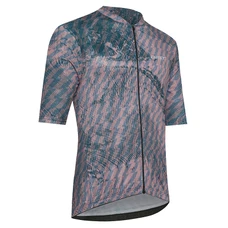 MAILLOT GIST HOMME VELO MANCHES COURTES ZIP TOTAL TOTAL BLEU/VIOLET A RAYURES M -5347