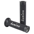 REVETEMENT POIGNEE DOMINO MOTO ON ROAD A010 NOIR/GRIS OPEN END 120-125mm (PAIRE)
