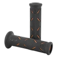 REVETEMENT POIGNEE PROGRIP MOTO ON ROAD 717 DOUBLE DENSITE NOIR/ORANGE OPEN END 122mm (PAIRE)