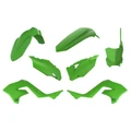 CARROSSERIE/CARENAGE MOTO MX RESTYLING KAWASAKI 125, 250 KX 2003>2008 VERT KAWA (COULEUR OEM) (KIT PLASTIQUES 7 PIECES)  -POLISPORT-