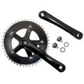 CHAINSET FOR ROAD BIKE- FIXIE 3.30 -ALUMINIUM- BLACK 165mm WITH 46T.CHAINRING- D130mm (TAPERED SQUARE BOTTOM BRACKET 110mm) (SINGLESPEED)