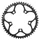 CHANRING FOR ROAD BIKE-5 arms- 50T. Ø110 -OUTER- BLACK -ALUMINIUM- STRONGLIGHT (SHIMANO TYPE) 9/10/11 Speed
