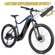 VELO ELECTRIQUE/VAE VTT 29 LEADER FOX KENT 2025 BLEU FONCE MAT 9V MOTEUR CENTRAL BAFANG M510 36V 95Nm BATTERIE 20Ah (TAILLE CADRE 19,5'' - H49.5Cm - L - POUR ADULTE DE 178cm à 185cm)