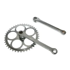 CHAINSET FOR URBAN BIKE- P2R STEEL- CHROME -COTTERED- 170mm WITH 46T.CHAINRING - CHAIN 3.30
