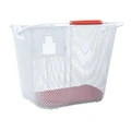 PANIER AVANT ACIER NID ABEILLE HAPO.G BLANC ( cm) -VENDU AVEC FIXATION DMTS VAE / E-BIKE (LARGEUR INTERIEURE FIXATION POUR VAE / 8cm)