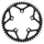 CHANRING FOR ROAD BIKE-5 arms- 53T. Ø110 -OUTER- BLACK -ALUMINIUM- STRONGLIGHT 9/10 Speed (SHIMANO TYPE)