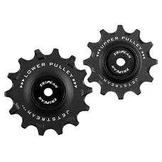 GALET DERAILLEUR TRIPEAK 11 DENTS ROULEMENT G5 CERAMIQUE POUR SHIMANO 11V. ROUGE (BLISTER DE 2)