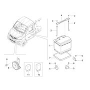Relais - Batterie - Avertisseur sonore
