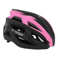 CASQUE VELO ADULTE GIST ROUTE PLANET NOIR/ROSE MAT IN-MOLD TAILLE 58-62 REGLAGE MOLETTE 212GRS