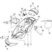 Logement casque - Dessous de selle