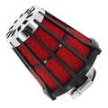 FILTRE A AIR MALOSSI E5 DROIT DECENTREE POUR PHBG 15-21 NOIR MOUSSE ROUGE D.32mm (SAUF PEUGEOT) (04241250)