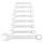 OUTIL CLES MIXTES PLATES ET POLYGONALES CYCLUS ACIER CHROME (JEU 8 PIECES)